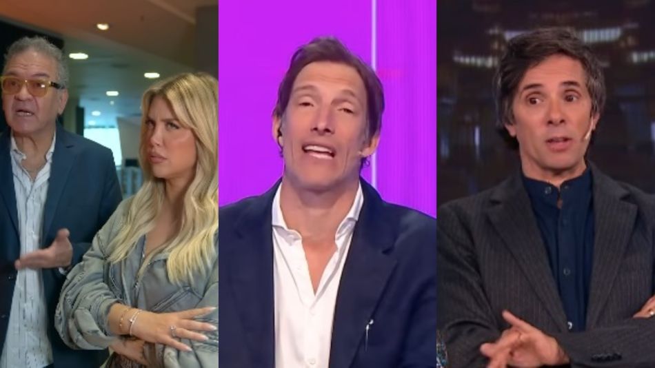 Wanda Nara en Triángulo Amoroso, Iván de Pineda en Pasapalabra y Robertito Funes Ugarte en Gran Hermano La Noche de los Ex