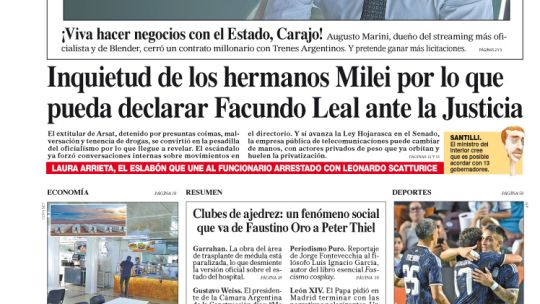 La tapa del Diario PERFIL del domingo 7 de junio de 2026