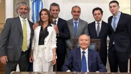 La foto viral de siete Menem en el Congreso
