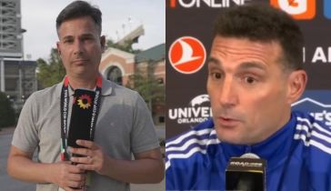 Nicolás Singer y Lionel Scaloni