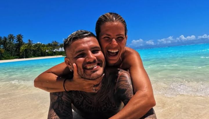 Mauro Icardi publicó una foto de La China Suárez desnuda en Maldivas