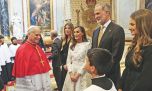 La reina Letizia Ortiz deslumbró en la visita del papa León XIV a España con un elegante look