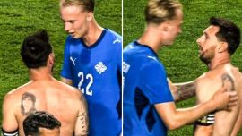 El video viral de Lionel Messi con un jugador de Islandia tras el triunfo de Argentina: "¿Te acordás quién soy?"