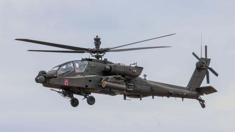 A US Army AH-64 Apache helicopter