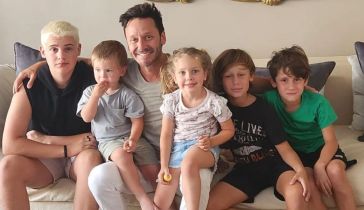 Benjamín Vicuña y sus hijos
