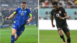 Edin Dzeko y Alphonso Davies