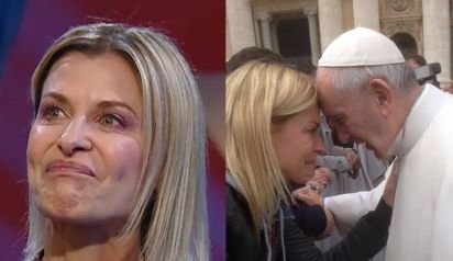 Eugenia Tobal y el Papa Francisco