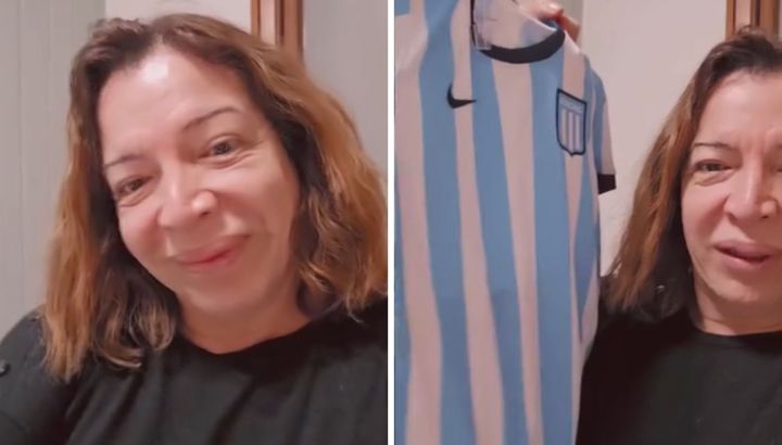Lizy Tagliani quiso regalarle la camiseta de la Selección a su hijo, pero terminó comprando la de Racing: "Antes de ser mami, fui trava"
