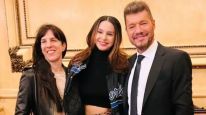 Juana con Paula Robles y Marcelo Tinelli