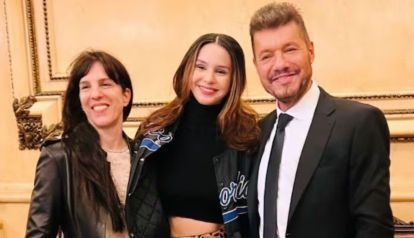 Juana con Paula Robles y Marcelo Tinelli