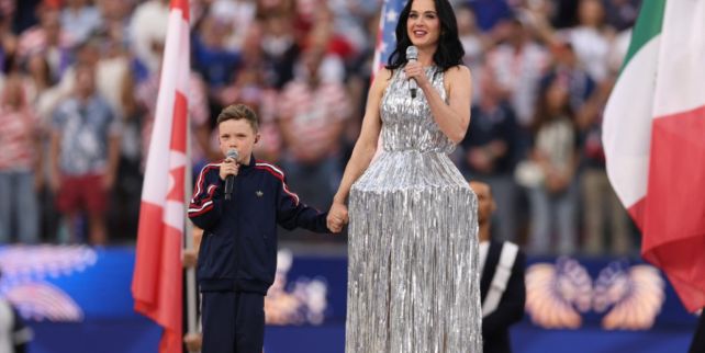 Tius Luka y Katy Perry en la inauguración de la apertura del Mundial 2026 en Estados Unidos