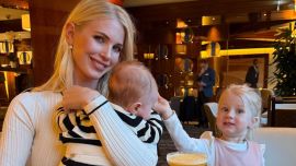 Daniela Christiansson y sus hijos, Elle y Lando López, disfrutan del verano europeo: piscina, sol y un importante integrante de la familia