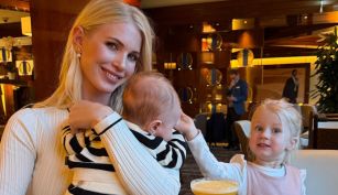 Daniela Christiansson y sus hijos, Elle y Lando López