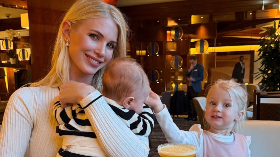 Daniela Christiansson y sus hijos, Elle y Lando López