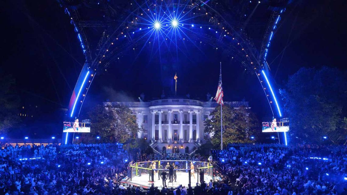 Donald Trump celebró sus 80 años con una inédita velada de artes marciales mixtas de la UFC en la Casa Blanca