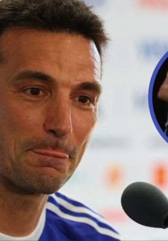 Lionel Scaloni y el abrazo con Martín Palermo