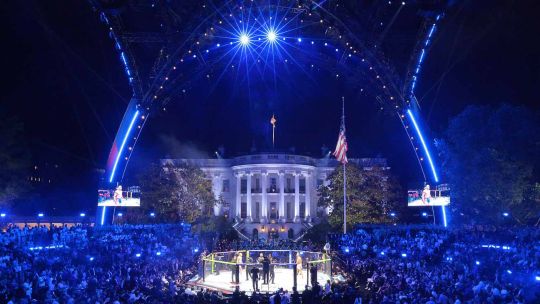 Donald Trump celebró sus 80 años con una inédita velada de artes marciales mixtas de la UFC en la Casa Blanca