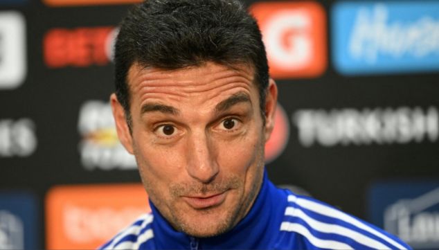 Lionel Scaloni en conferencia de prensa