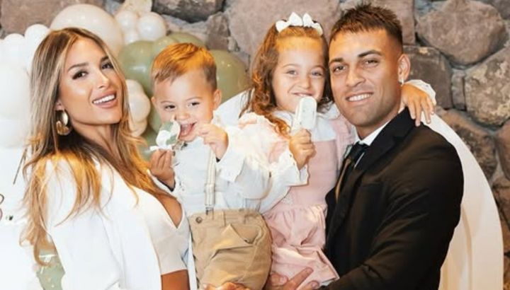 El primer viaje en avión de Nina y Theo, los hijos de Lautaro Martínez, para ver a su papá