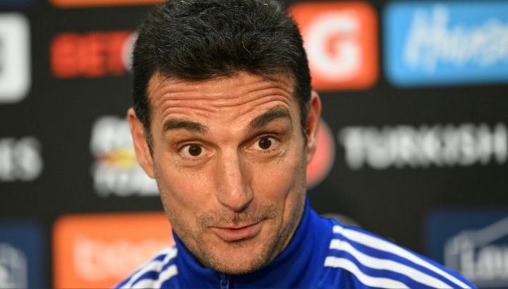Lionel Scaloni en conferencia de prensa