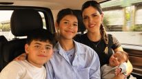 Camila Galante y sus hijos
