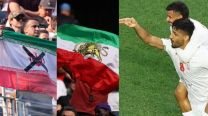Mohammad Mohebi, un jugador del equipo del Régimen Islámico de Irán, realizó un gesto simbólico de disparo