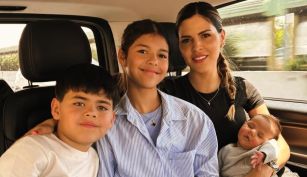 Camila Galante y sus hijos