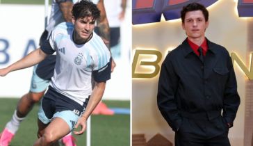 Julián Álvarez y Tom Holland