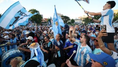 Hinchada argentina en Kansas City