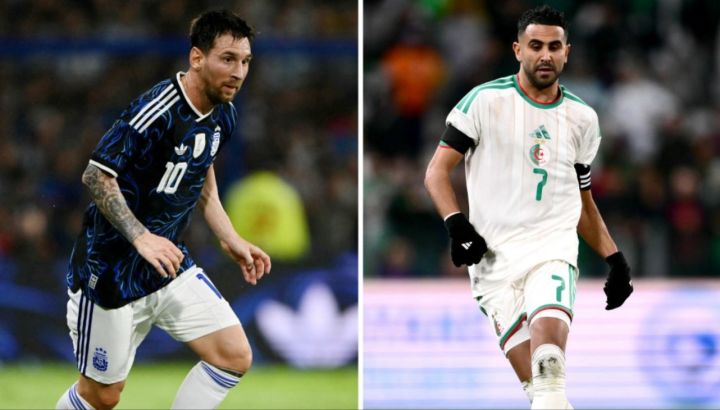 Lionel Messi y Riyad Mahrez