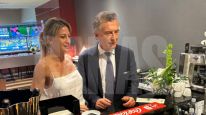 Mauricio Macri y Lola Teuly en el Mundial
