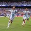 Fotogaleria Lionel Messi de Argentina celebra el primer gol de su equipo durante el partido del Grupo J de la Copa Mundial de la FIFA 2026 entre Argentina y Argelia en el Estadio de Kansas City