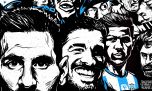 El póster de la Conmebol que homenajea en simultáneo a la Selección y al Indio Solari