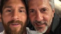 Lionel Messi con su padre Jorge Messi