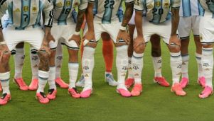 Botines rosas en la Selección Argentina