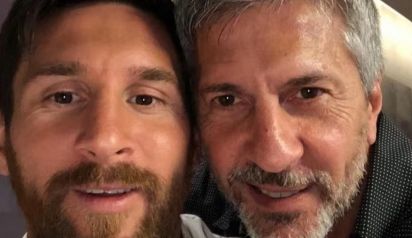 Lionel Messi y su papá Jorge Messi