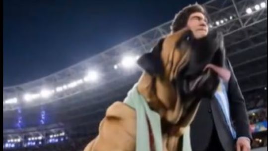 El video con IA de Milei y su perro en el Mundial