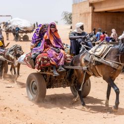 Vista general de carros que se dirigen a Chad en el puesto fronterizo de Adré. Un número creciente de chadianos que huyen de la guerra en Sudán están llegando al puesto fronterizo de Adré en Chad, pero la escasez de fondos podría obligar a las agencias de la ONU sobre el terreno a suspender sus operaciones. El conflicto civil en Sudán ya ha costado decenas de miles de vidas y ha obligado a más de 12 millones de personas a huir de sus hogares, más de un millón de ellas chadianas, según cifras de la ONU. | Foto:Joris Bolomey / AFP