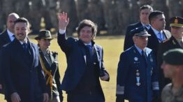 Javier Milei en 2025, en los juramentos por el Día de la Bandera 19062026