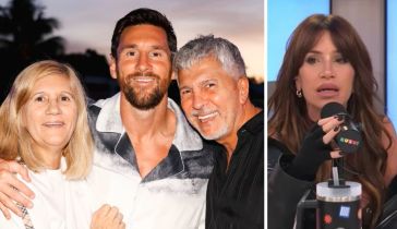 La familia Messi y Florencia Peña