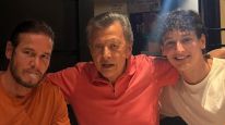 Sebastián y Palito Ortega junto a Bautista Ortega