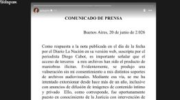 La nota que posteó Jesica Cirio en relación a los videos que publicó LN sobre gran cantidad de dólares en una propiedad de Martín Insaurralde.