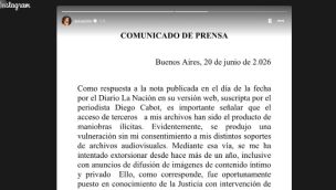 La nota que posteó Jesica Cirio en relación a los videos que publicó LN sobre gran cantidad de dólares en una propiedad de Martín Insaurralde.
