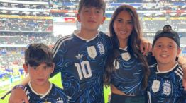 Antonela Roccuzzo y sus hijos