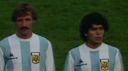 Diego Maradona vs Austria en 1980