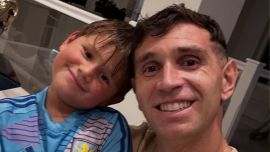 Así fue el cumpleaños de Santino, el hijo del Dibu Martínez: sorpresa y el tierno mensaje del arquero de la selección