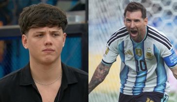 Nigro y Lionel Messi