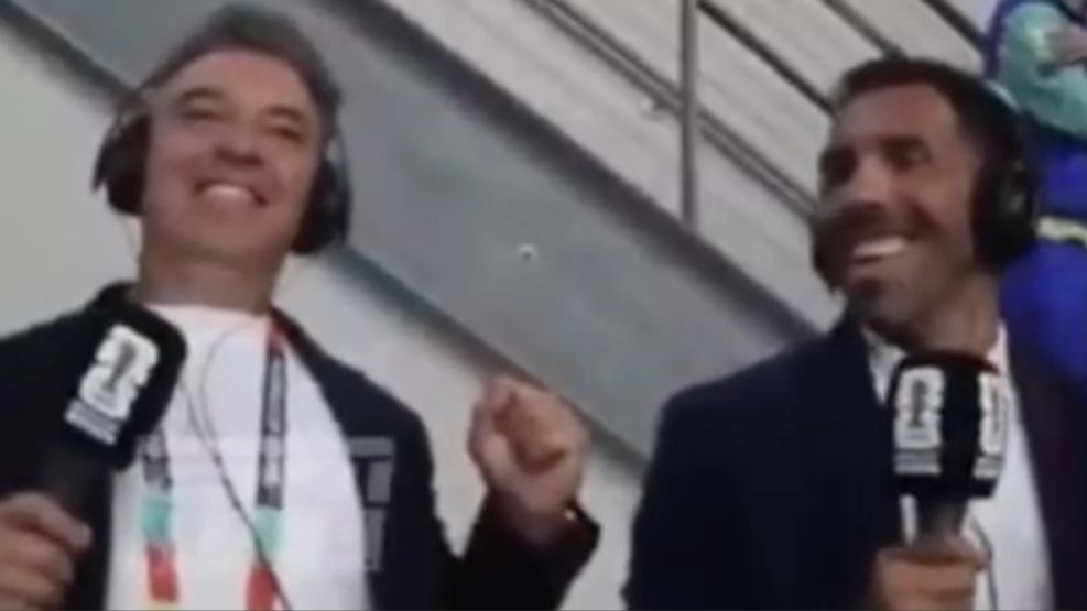 La eufórica reacción de Marcelo Gallardo y Carlos Tévez