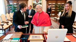 Javier Milei, Papa León XIV y Karina Milei 24062026