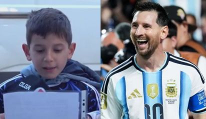 Manu y Lionel Messi